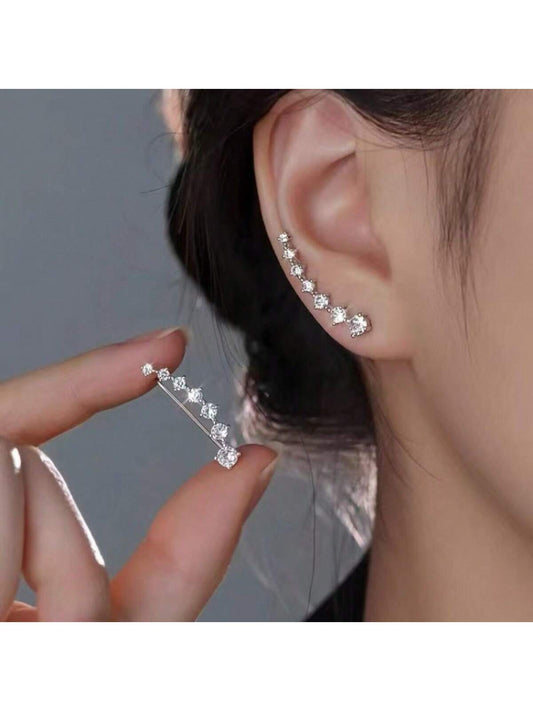 1 Pair Elegant Fashion Bridal Earrings, Exquisite High-End Small Hoop Earrings For Women