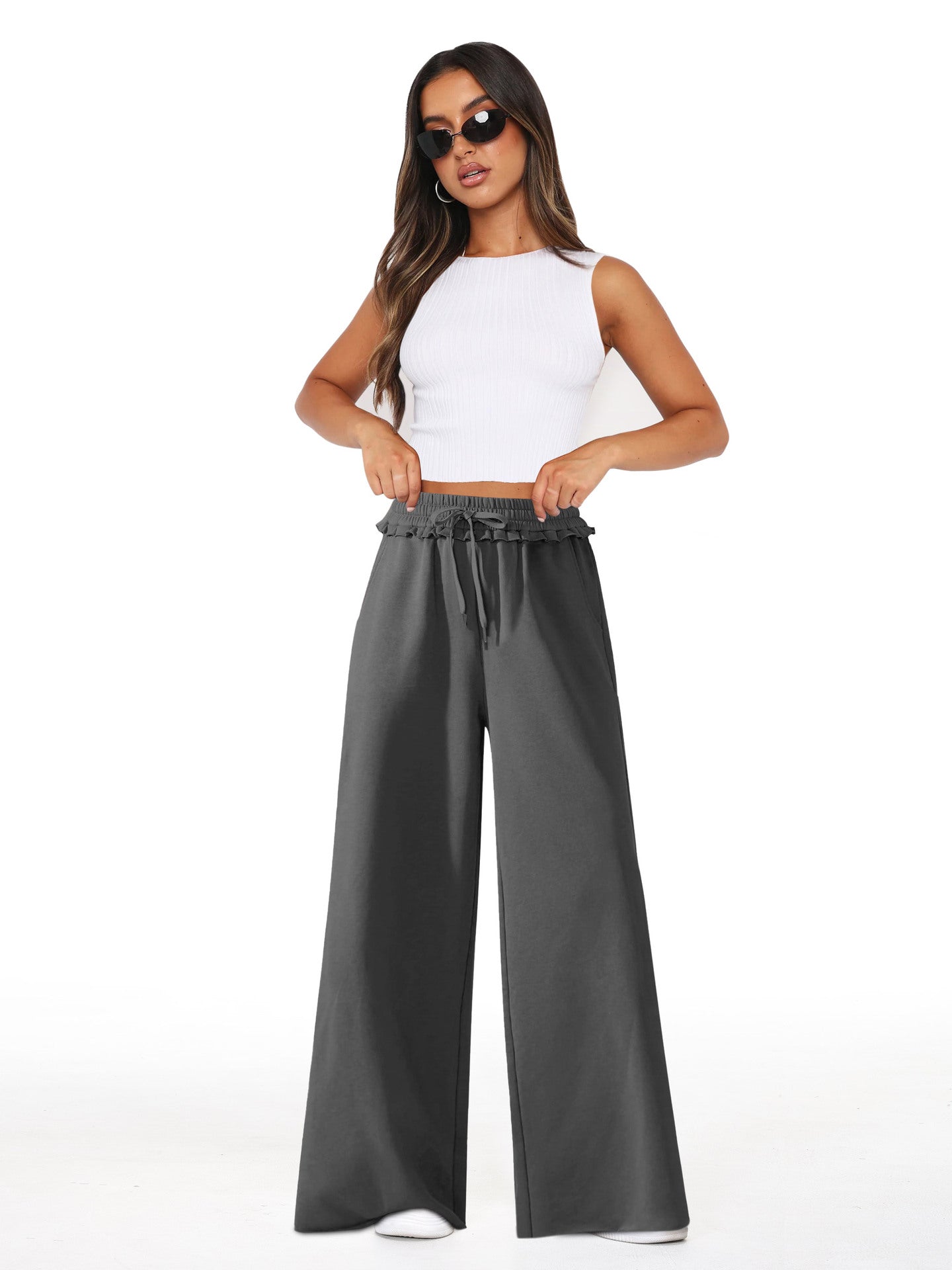 High Waist Wide Leg Pants