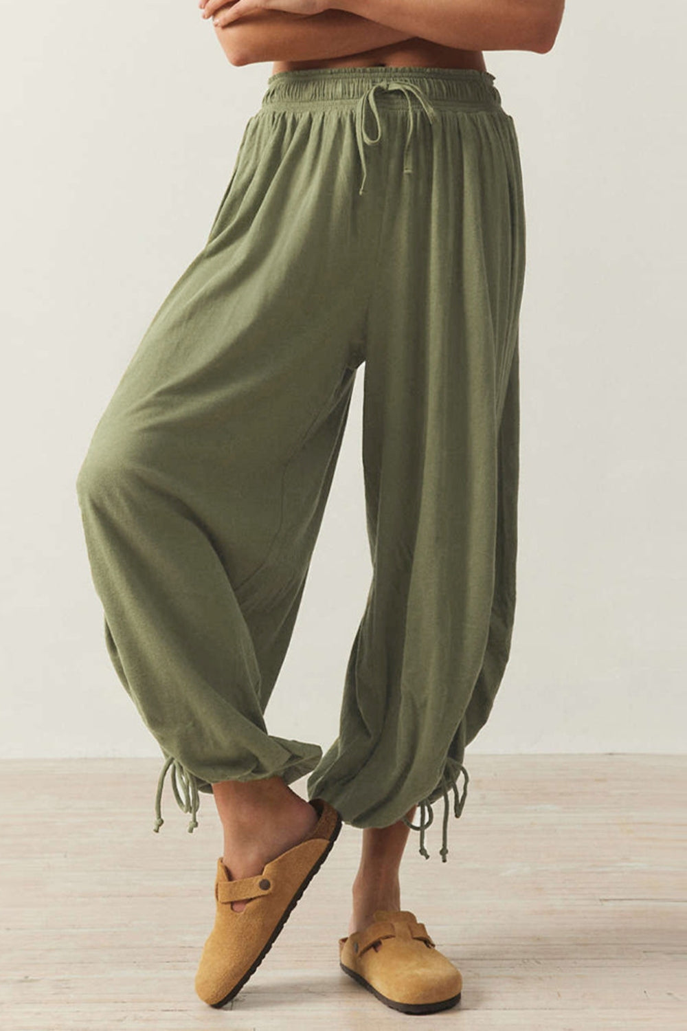 Drawstring Ruched Pants