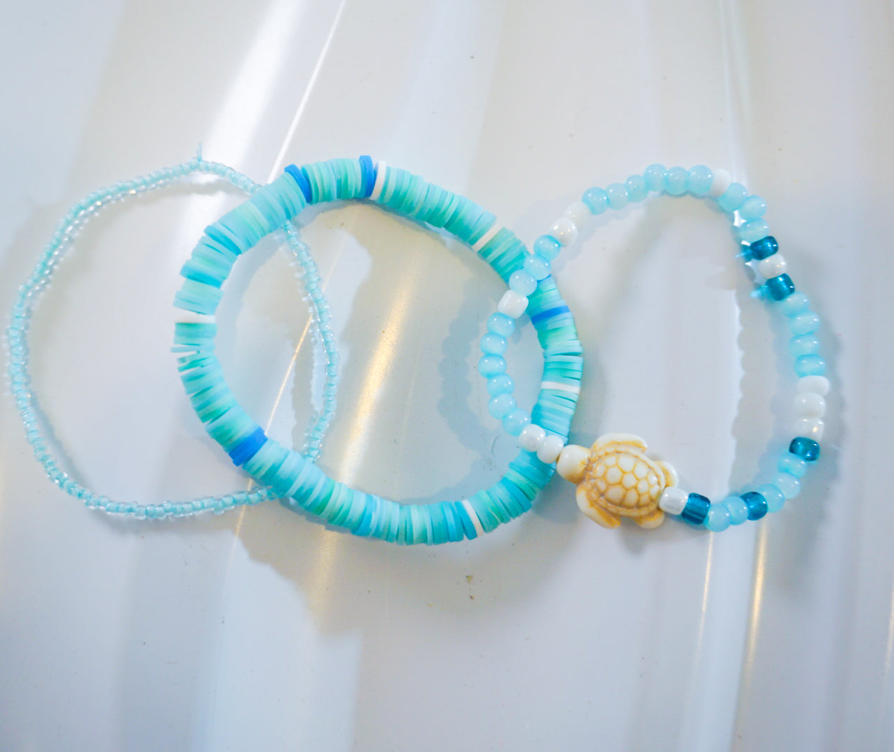 Preppy blue bracelet Shell Bundle