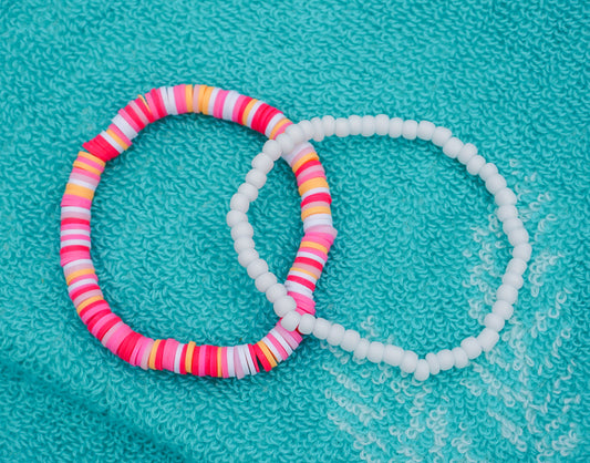 Preppy Girl Clay bead bracelet set