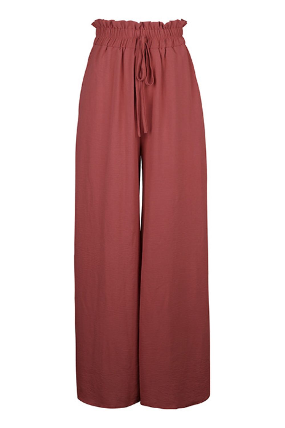 Perfee Frill Tied Wide Leg Pants