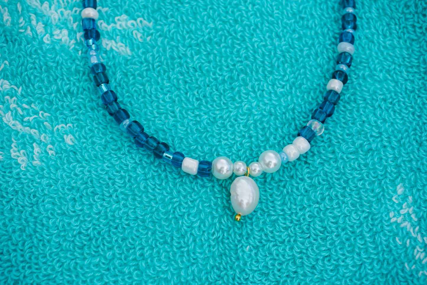 Ocean Life Pearl Seed Bead Necklace