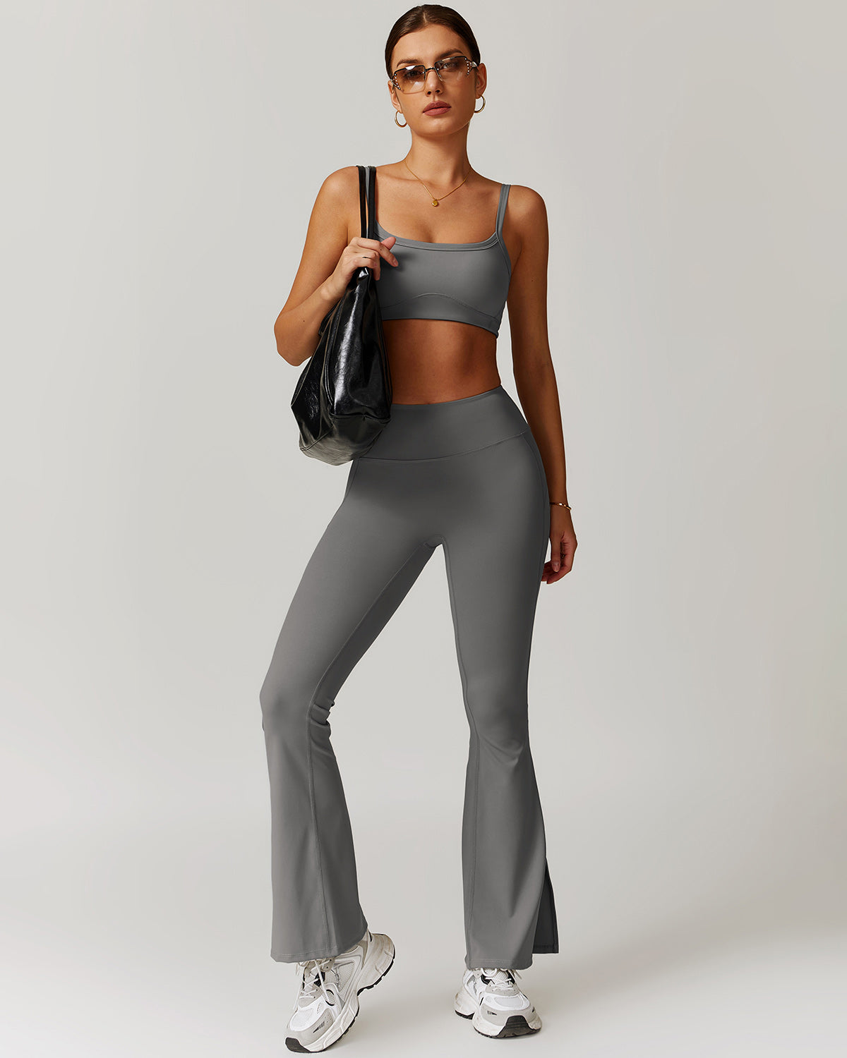 Brynn Flare Leggings - Grey