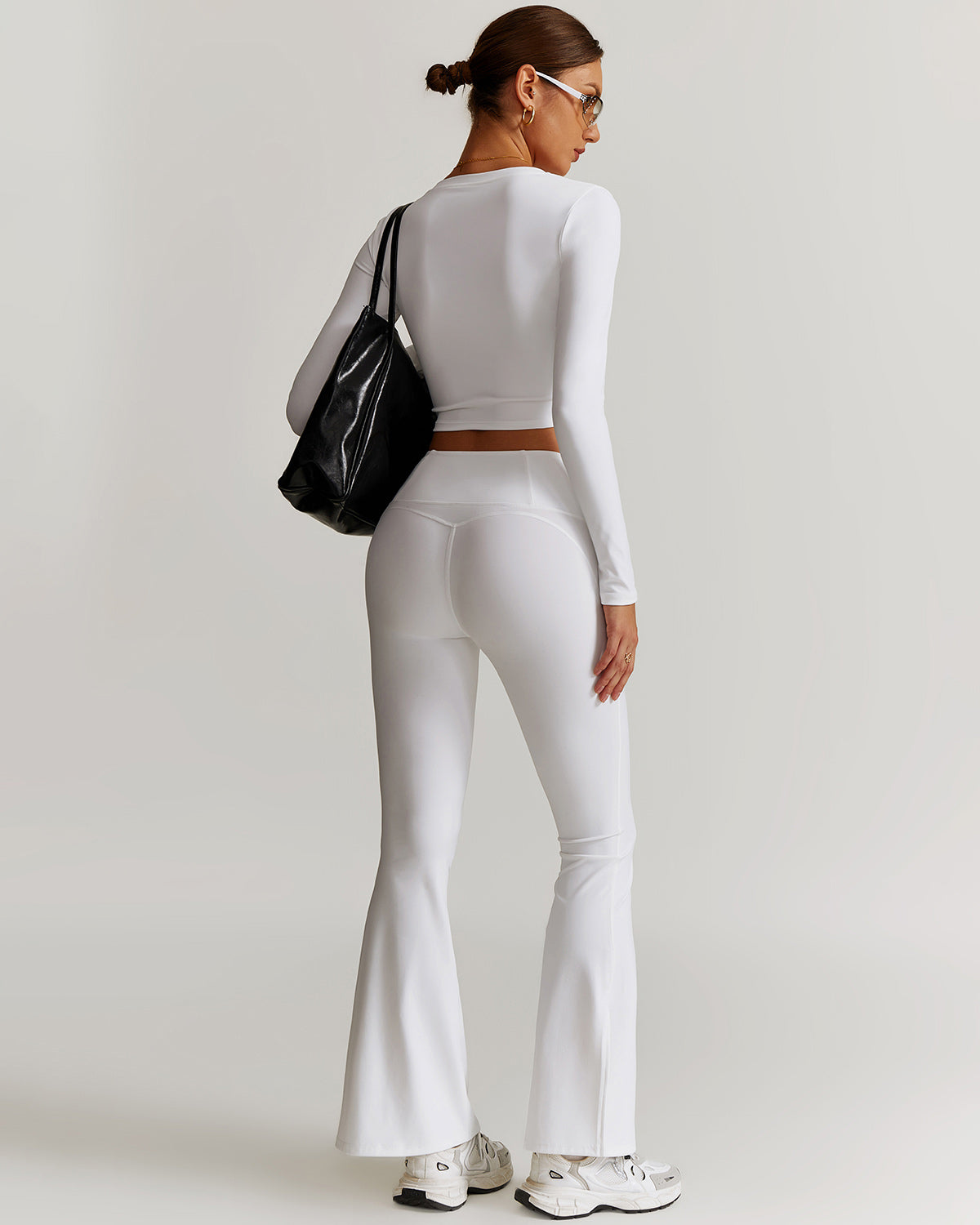 Brynn Flare Leggings - White