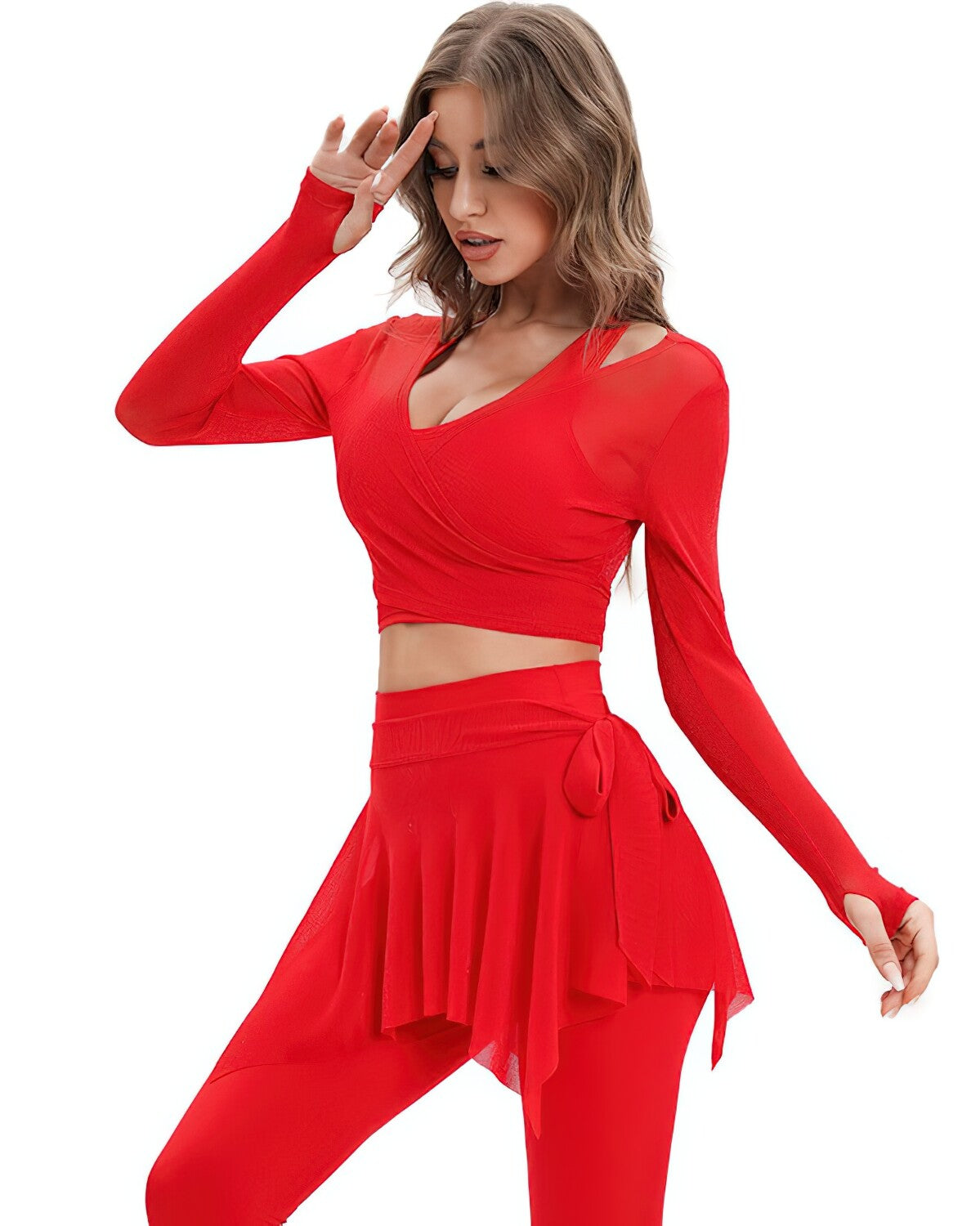 Aliza Flow Skirt - Red