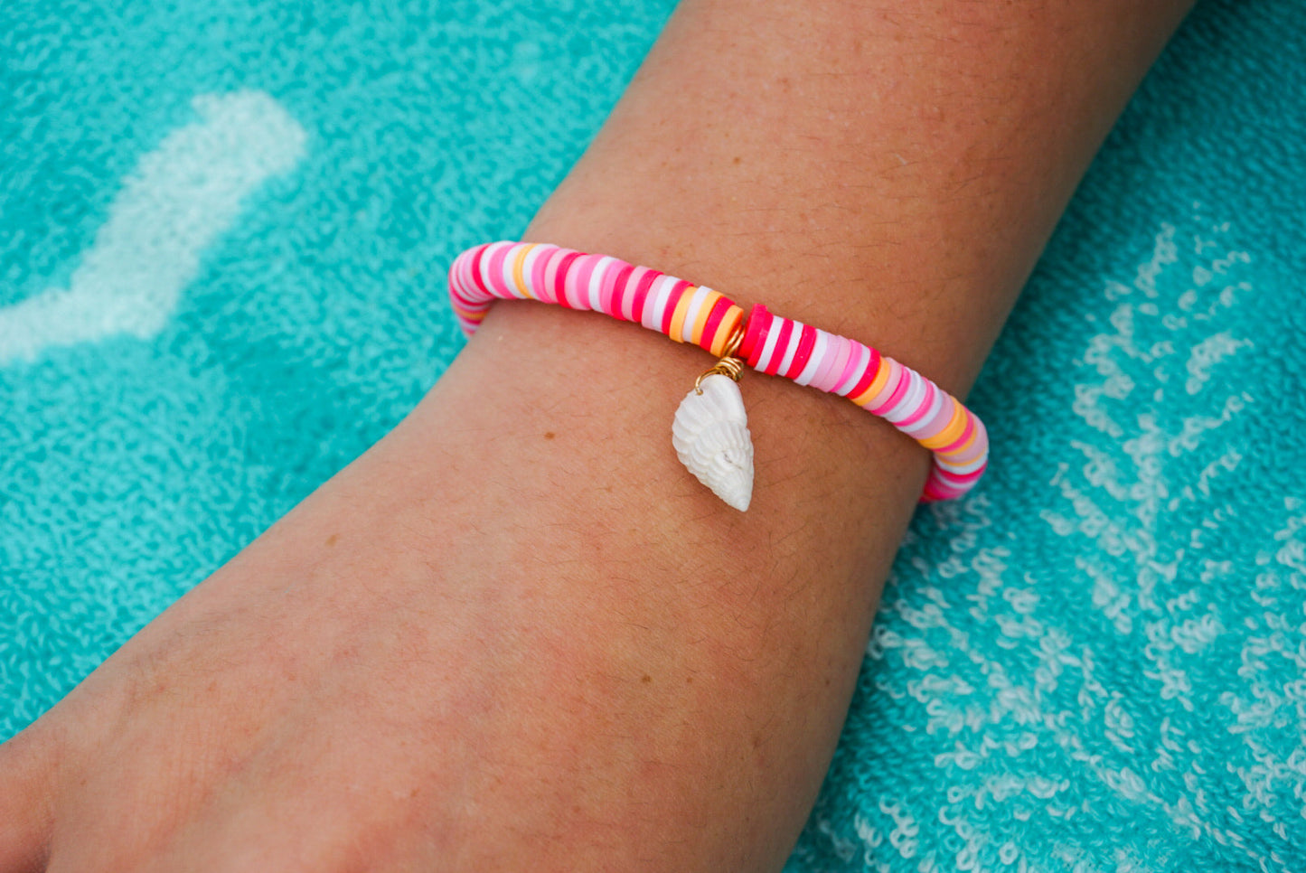 Preppy Coastal Clay bead Bracelet