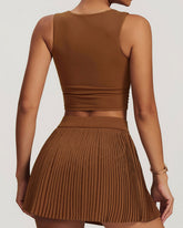 Lyra Crop Top - Brown