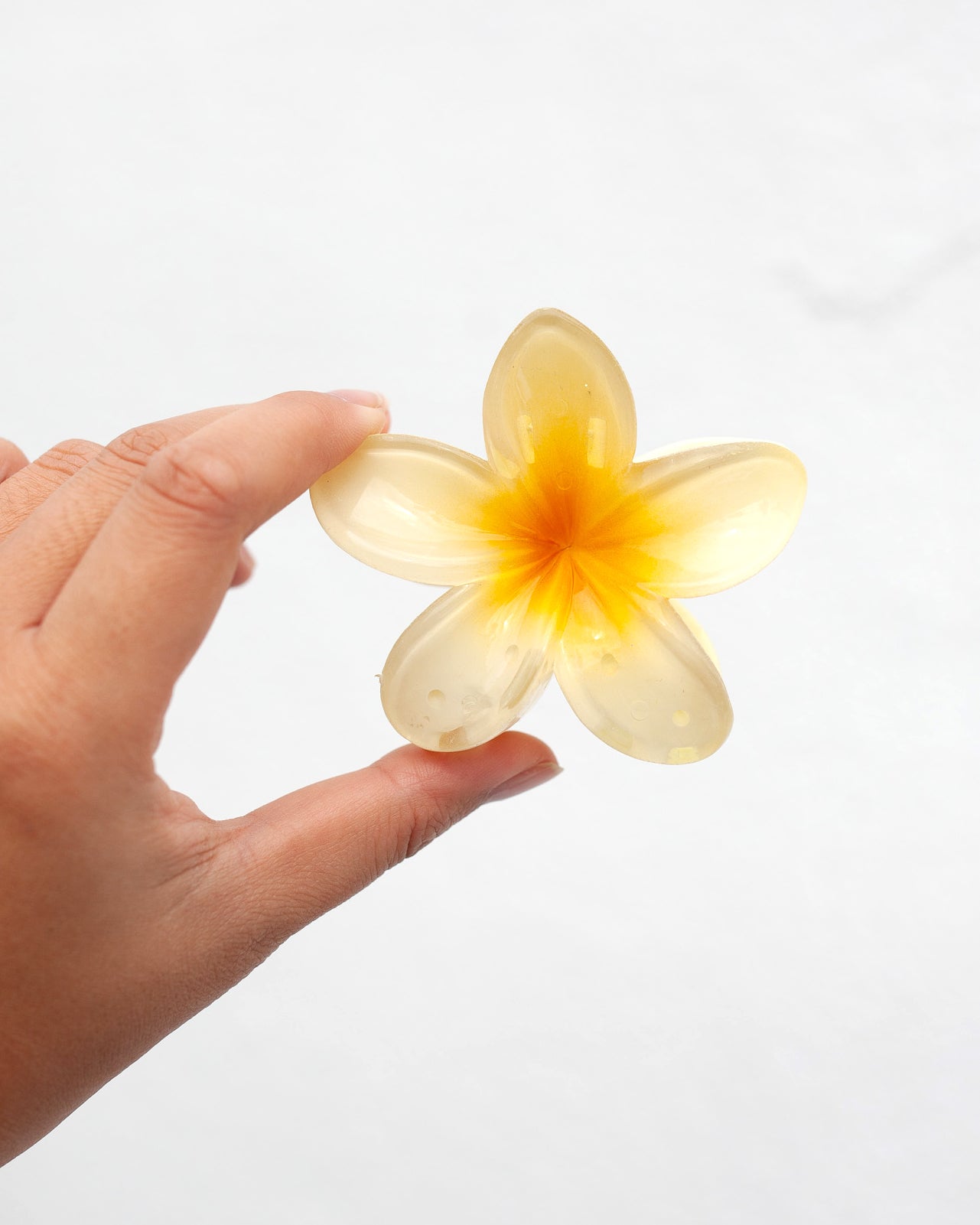 White Tropical Flower Hair Claw