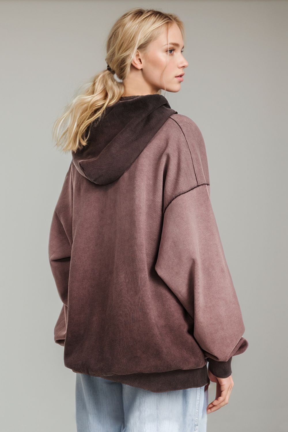 Basic Bae Drop Shoulder Long Sleeve Hoodie with Kangaroo Pocket