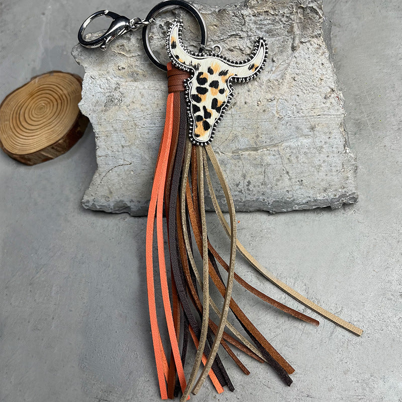 Bull Shape Fringe Key Chain