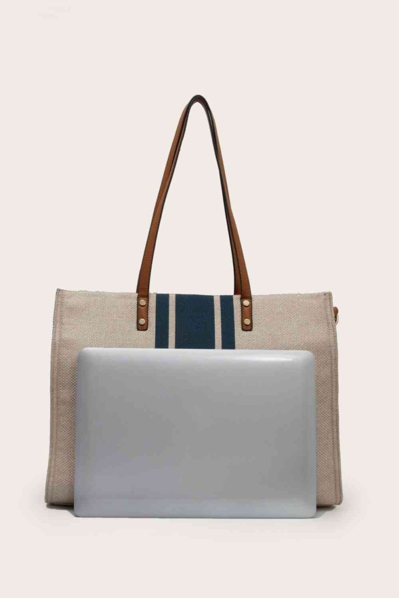 Canvas Tote Bag for Work & Beach | Large with Zipper