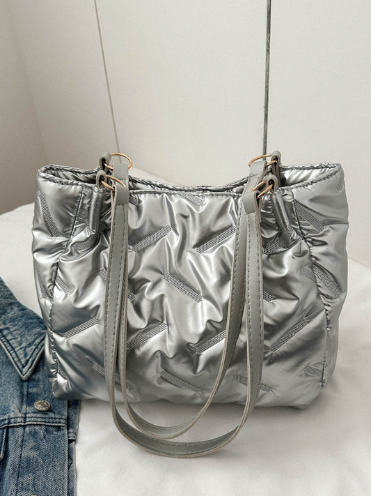 Textured Polyester Shoulder Bag