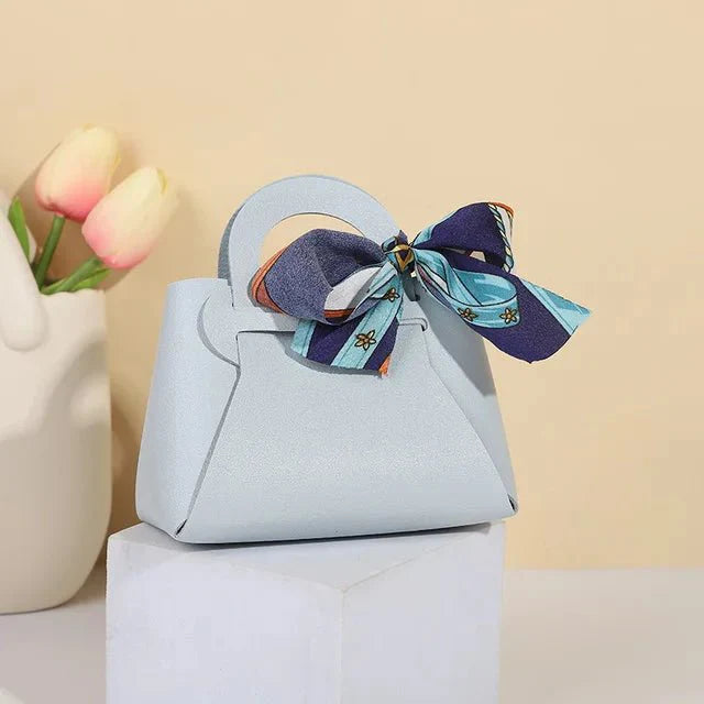 Leatherette Bow-Tie Petite Handbag