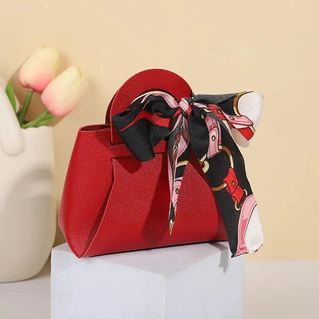 Leatherette Bow-Tie Petite Handbag