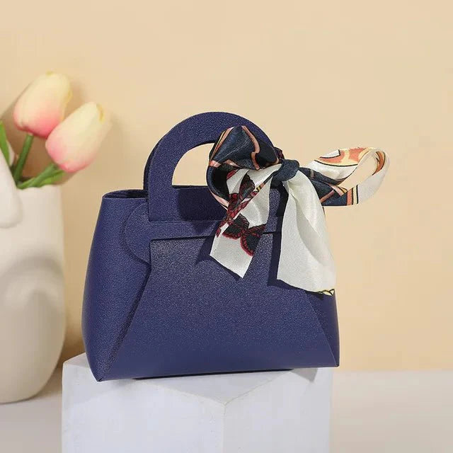 Leatherette Bow-Tie Petite Handbag