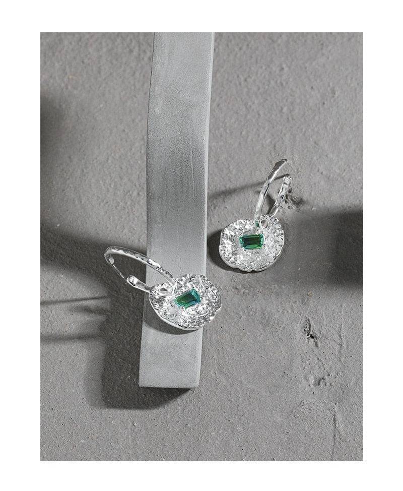 Lotus Leaf Dangling 925 Sterling Silver Earrings