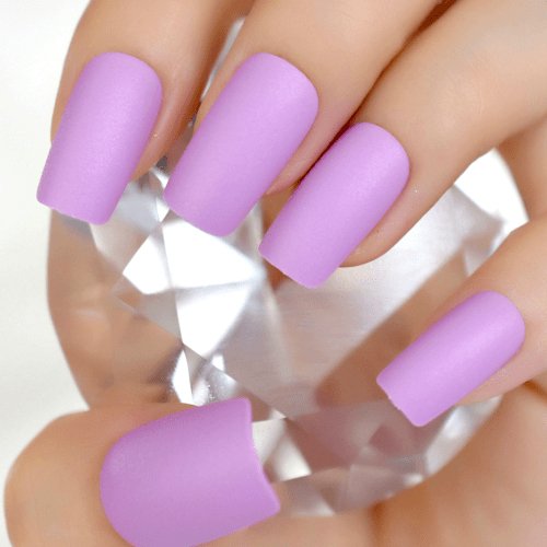 Press On Nails Lavender Matte Square Nail Kit