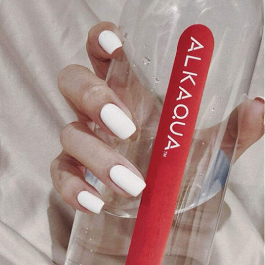 Press On Nails White Glossy Square Nail Kit