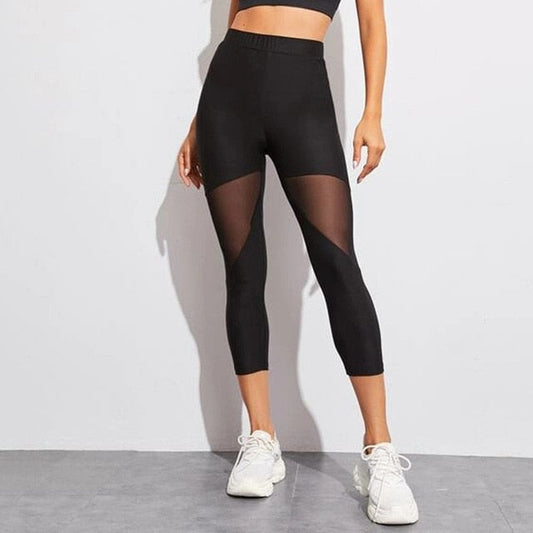 React Premium Seamless Mesh Legging - Black
