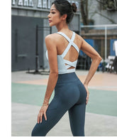 React LUXE Sports Crop - Light Blue