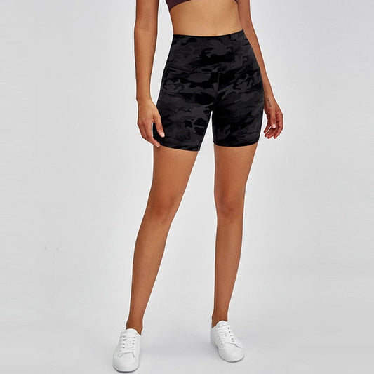 React Seamless High Waist Short - Black Camo