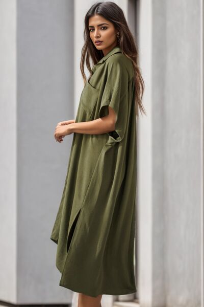 Mia Half Sleeve Dress - Army Green