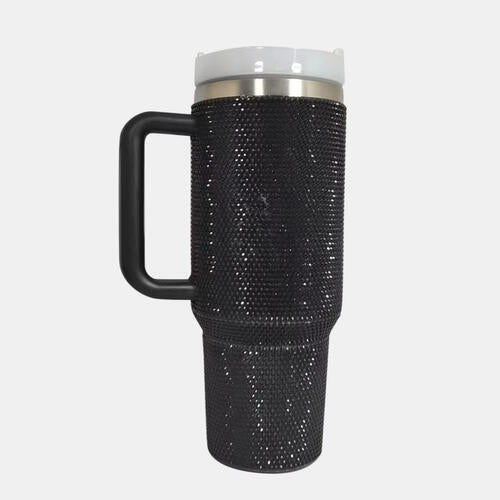 40 oz Rhinestone Stainless Steel Tumbler with Straw