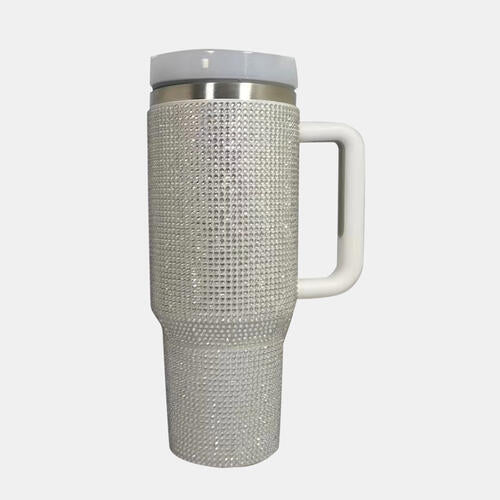 40 oz Rhinestone Stainless Steel Tumbler with Straw