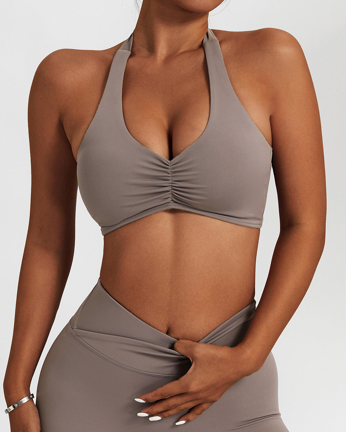 Adalee Sports Bra - Taupe