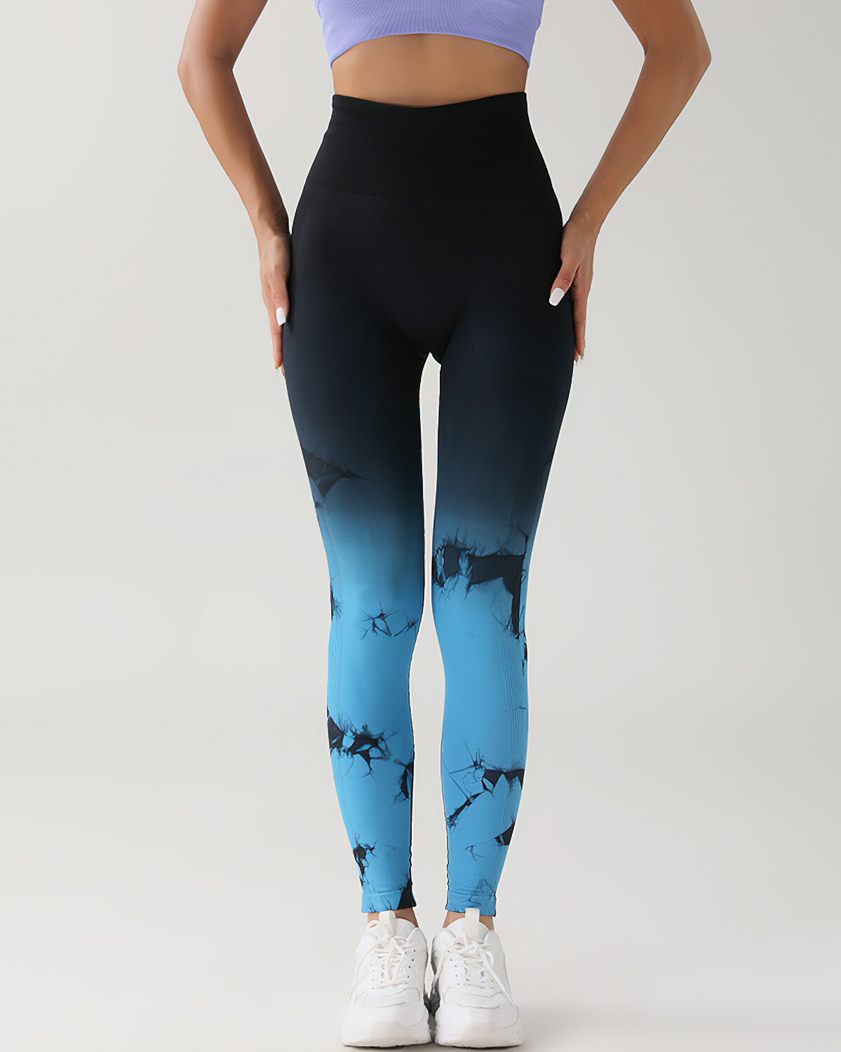 Adrianna Seamless Scrunch Leggings - Blue