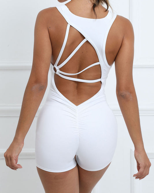 Bethany Seamless Scrunch Jumpsuit - White