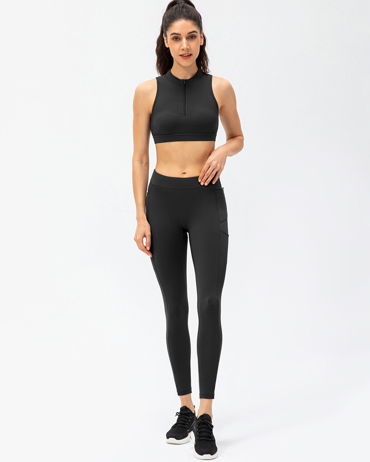 React Ariana Seamless Pocket Leggings - Black