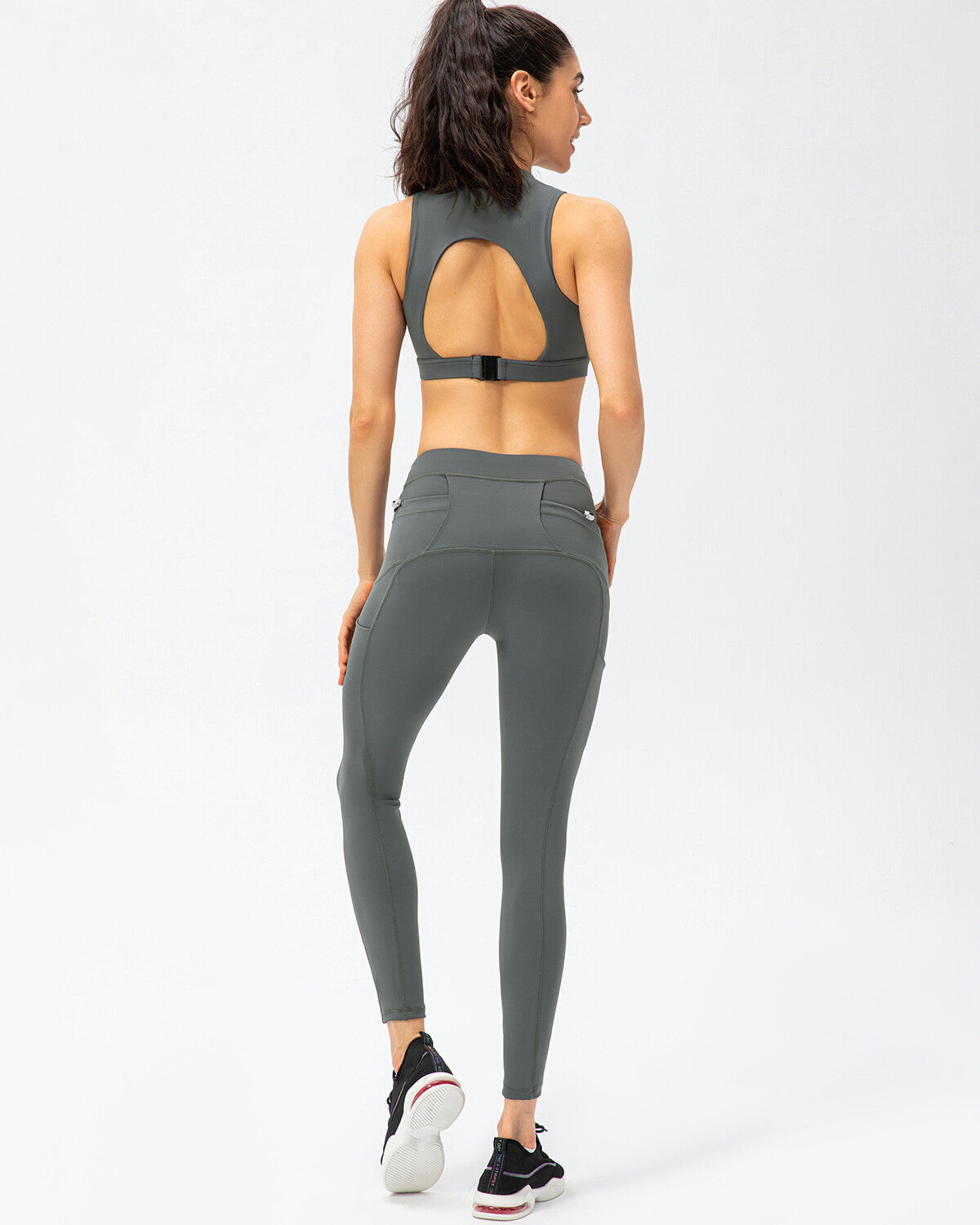 React Ariana Seamless Pocket Leggings - Grey