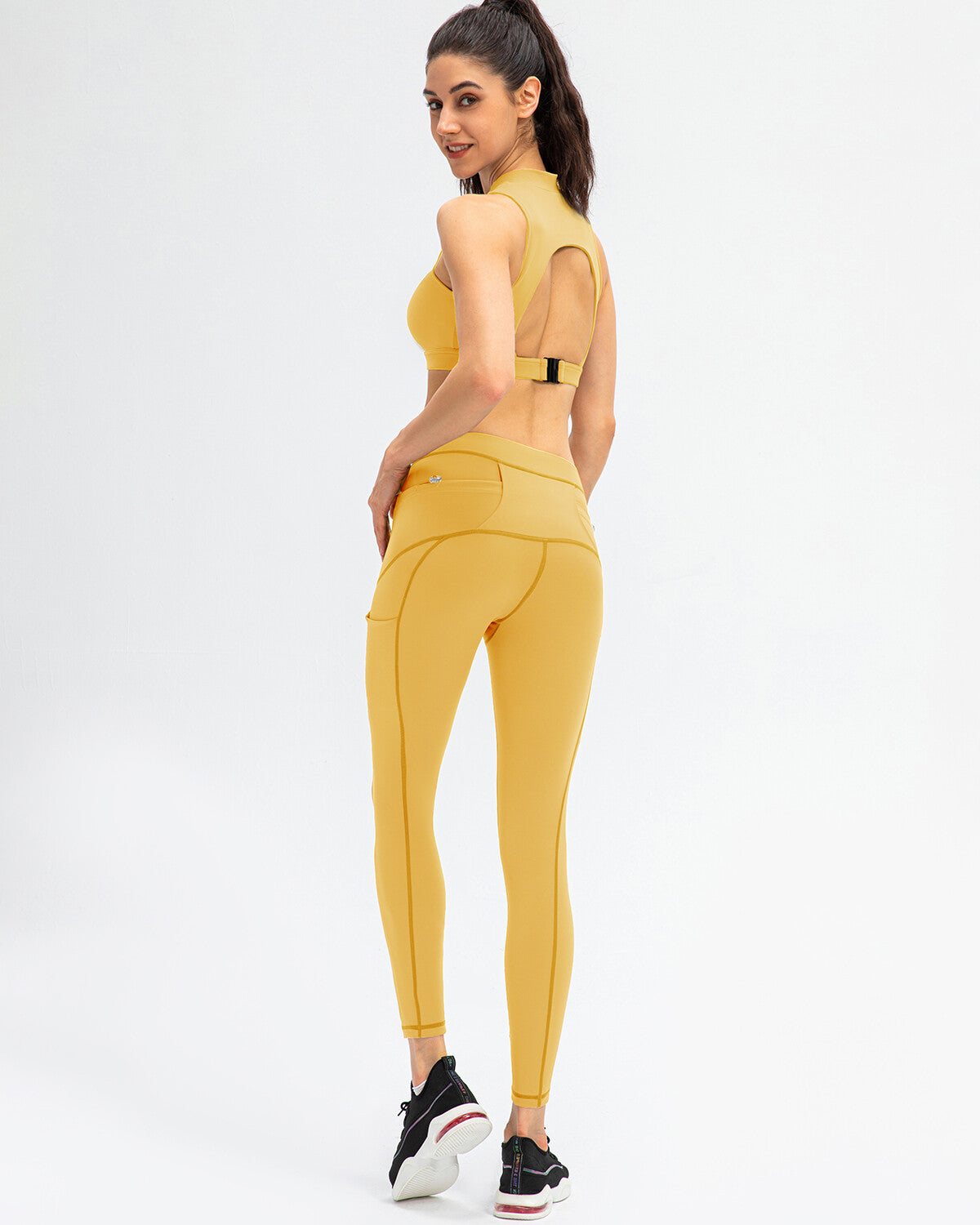 React Ariana Seamless Pocket Leggings - Yellow