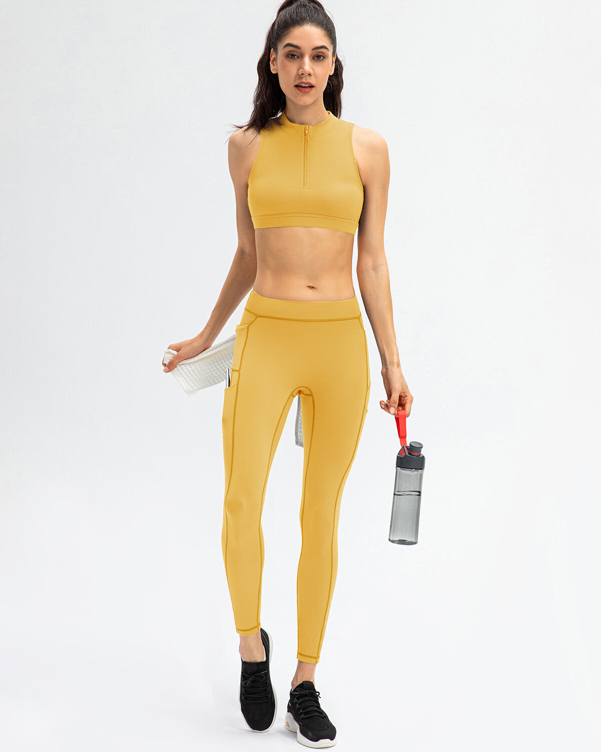 React Ariana Seamless Pocket Leggings - Yellow