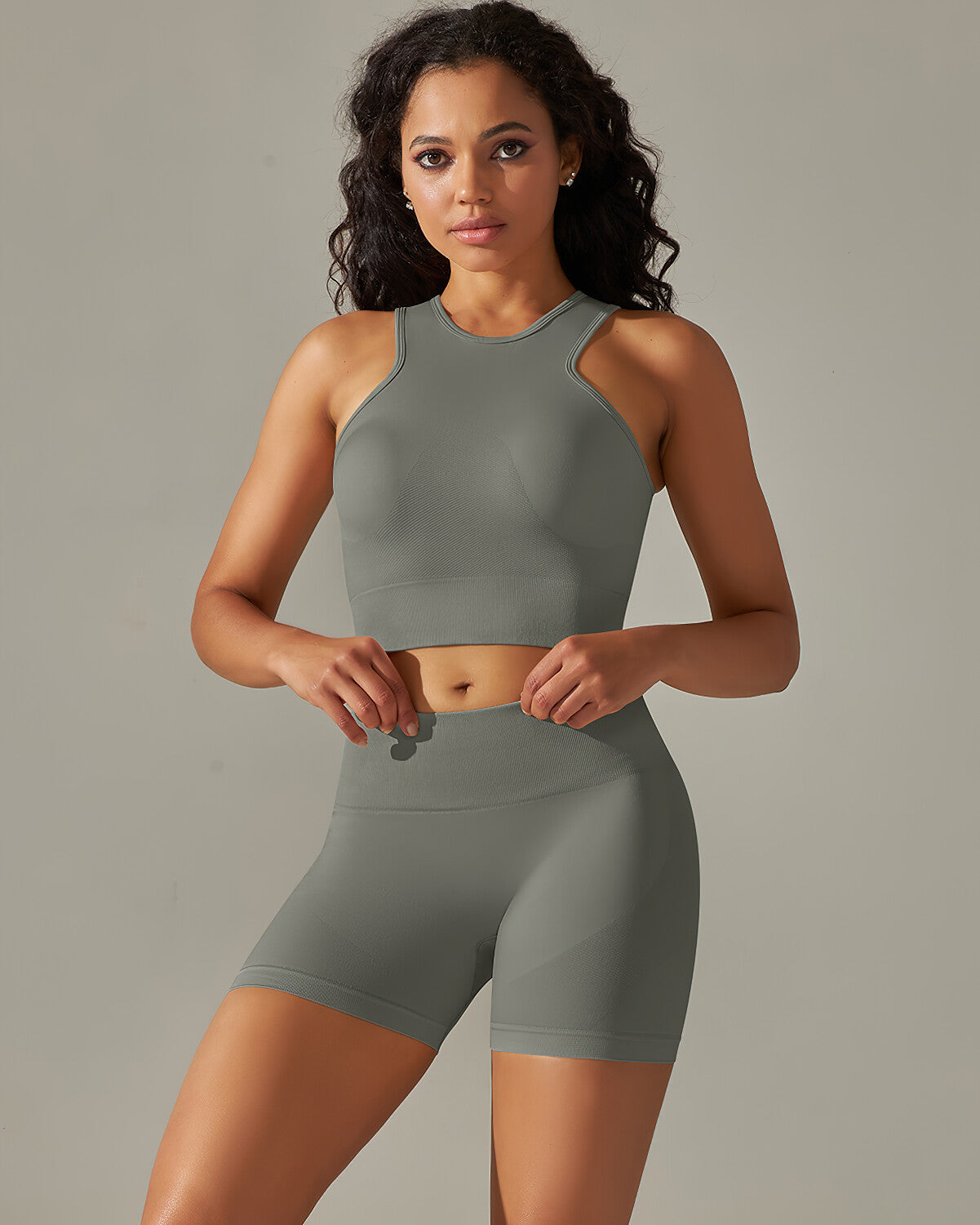 Cleo Crop Top - Grey