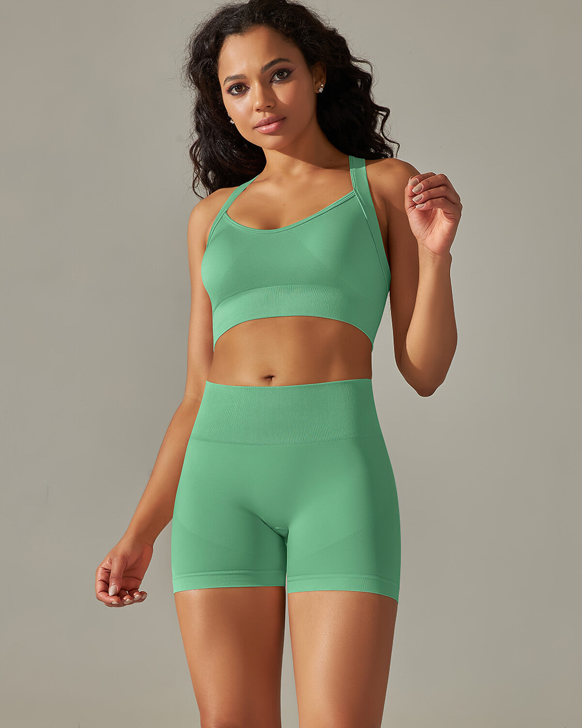 Cleo Crossback Sports Bra - Green