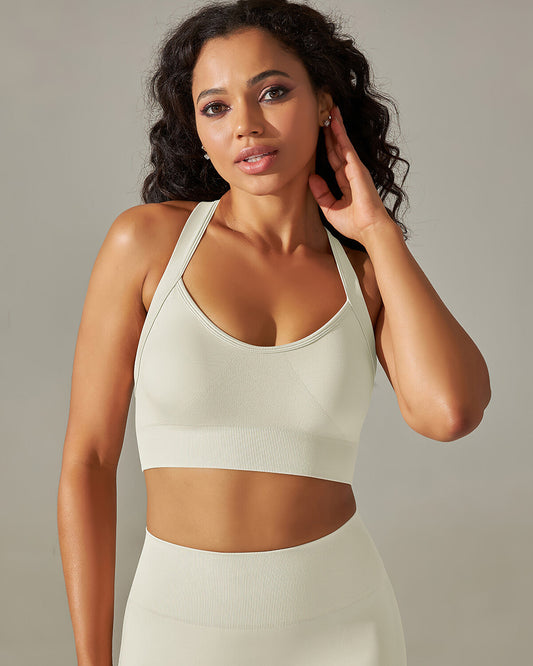 Cleo Crossback Sports Bra - White