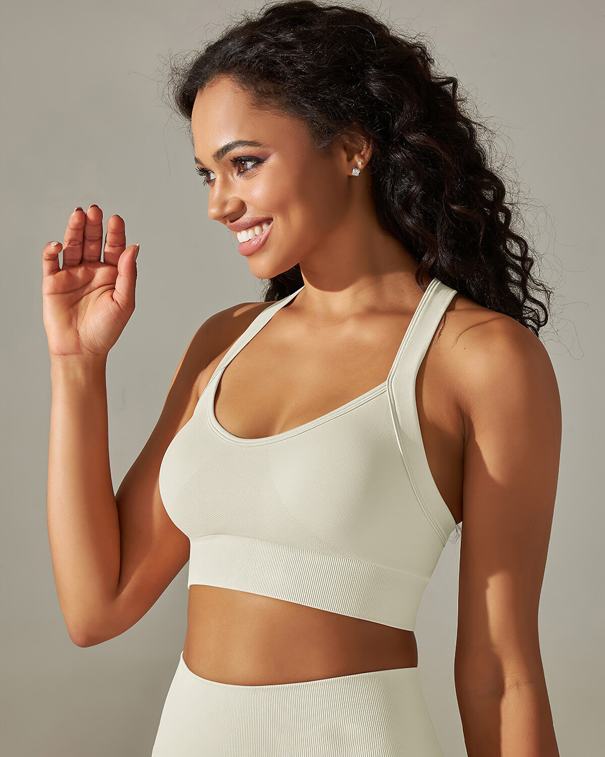 Cleo Crossback Sports Bra - White