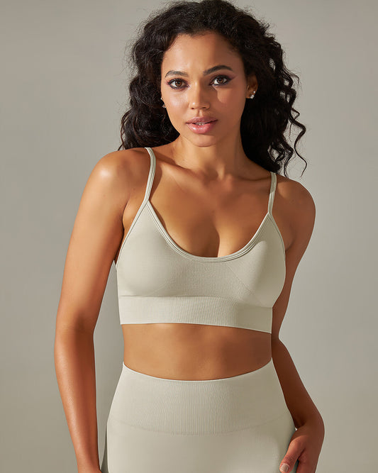 Cleo Sports Bra - Beige