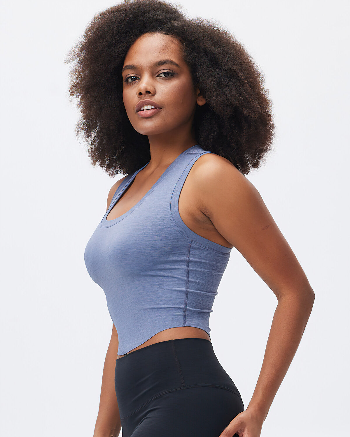 Liza Crop Top - Cool Blue