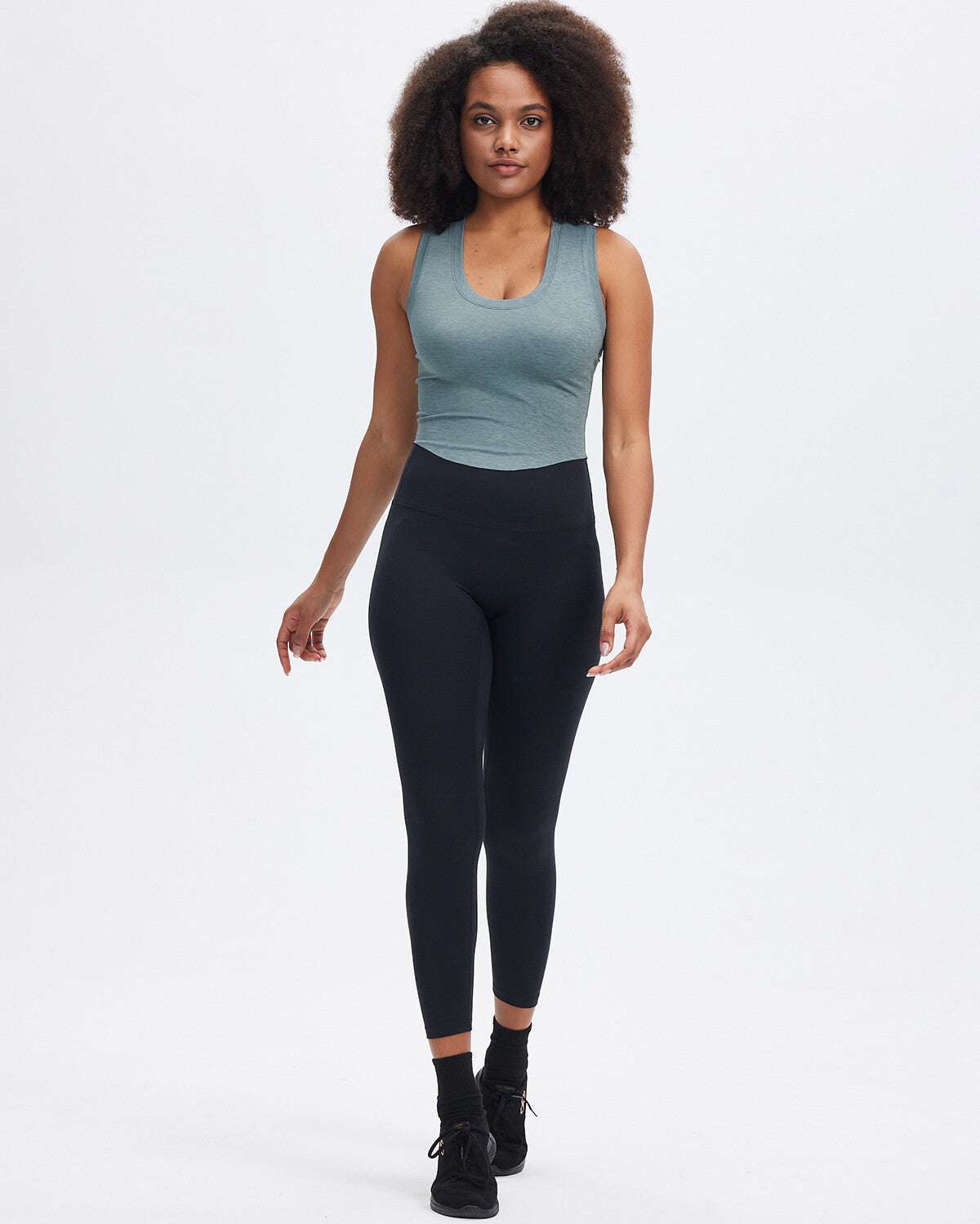 Liza Crop Top - Mint Grey