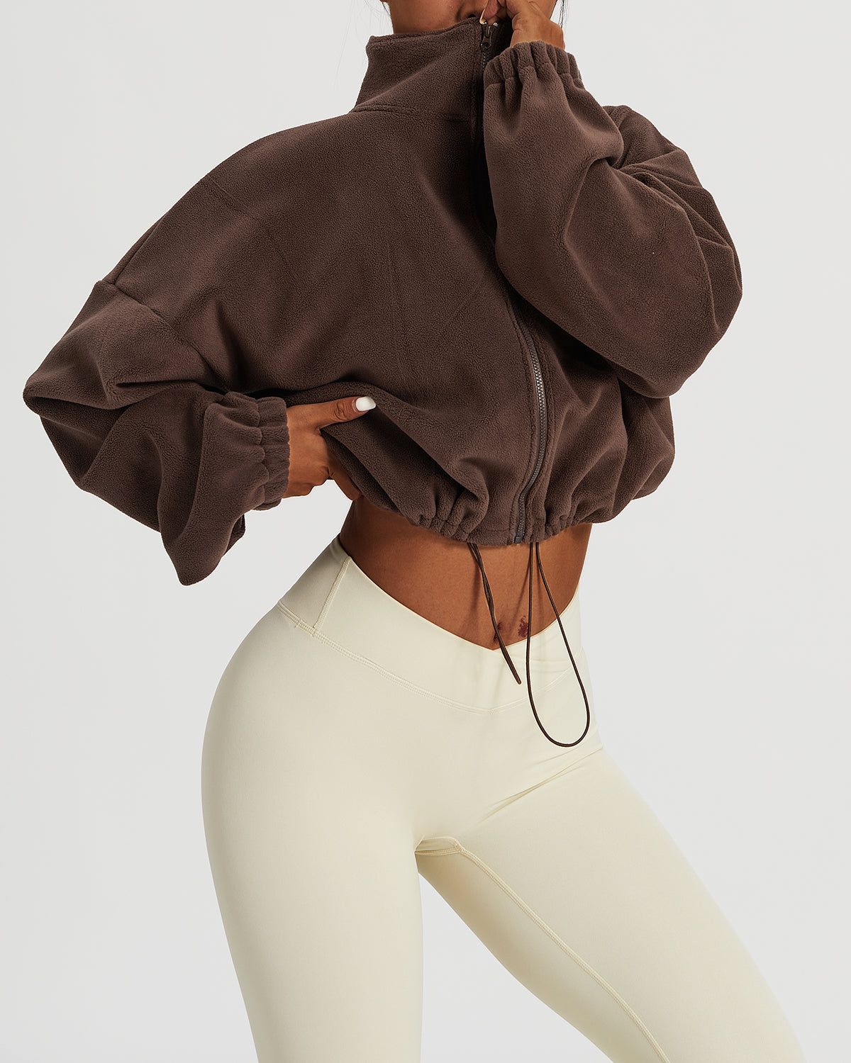 React Ellie Crop Pullover - Brown