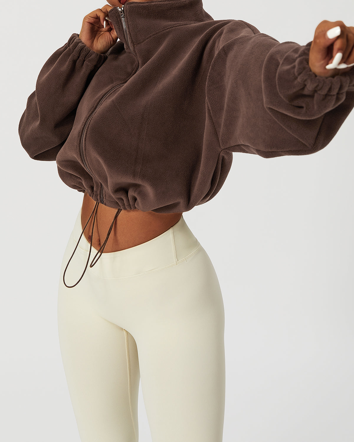 React Ellie Crop Pullover - Brown