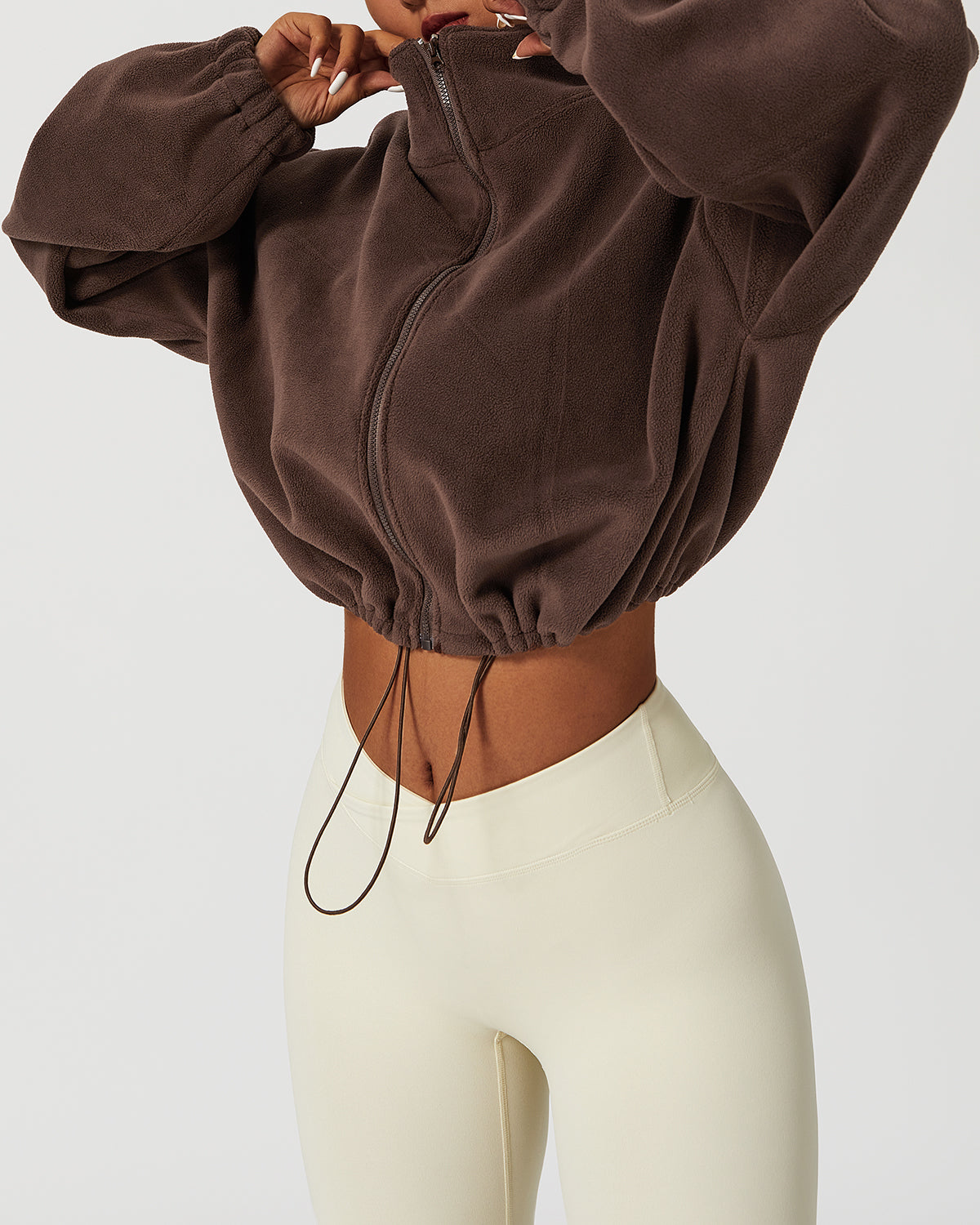 React Ellie Crop Pullover - Brown