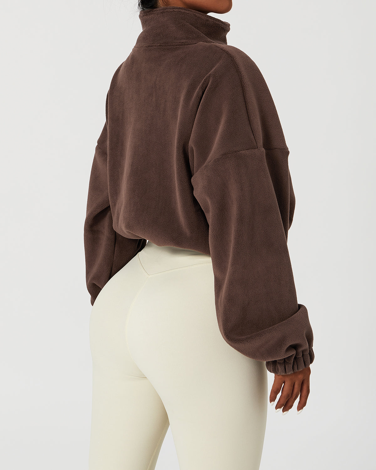 React Ellie Crop Pullover - Brown