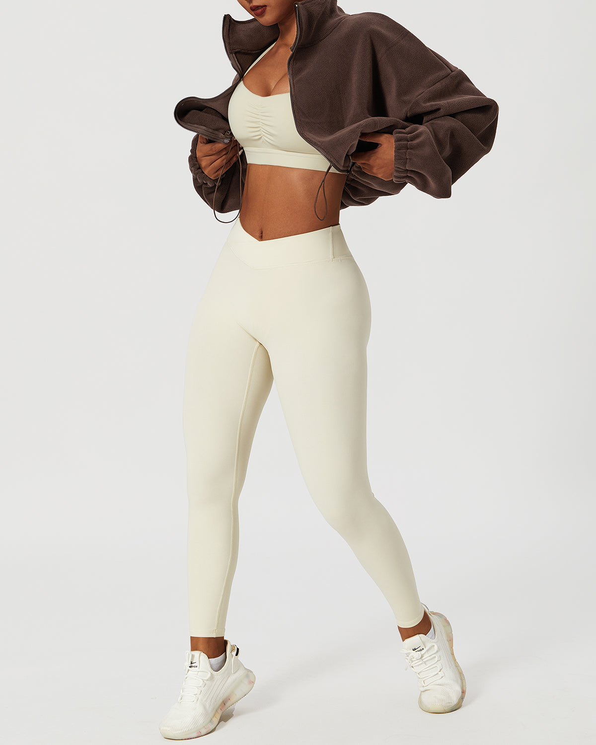 React Ellie Crop Pullover - Brown