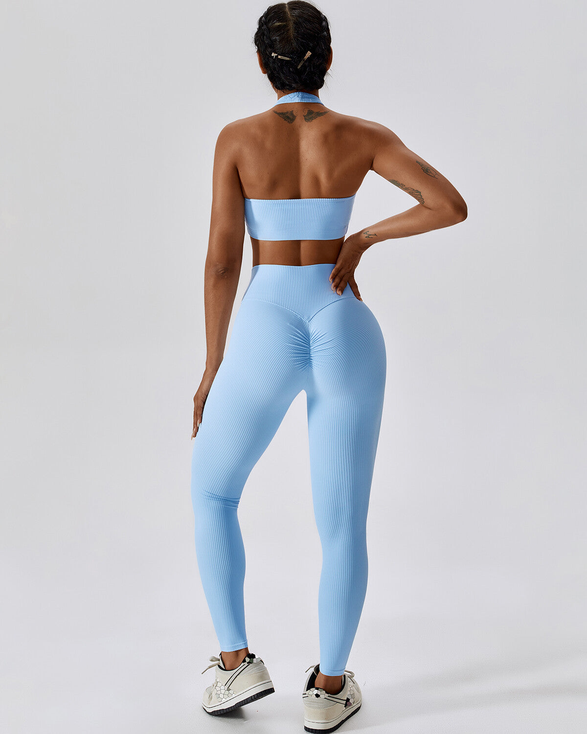 Erin Seamless Scrunch Leggings - Blue