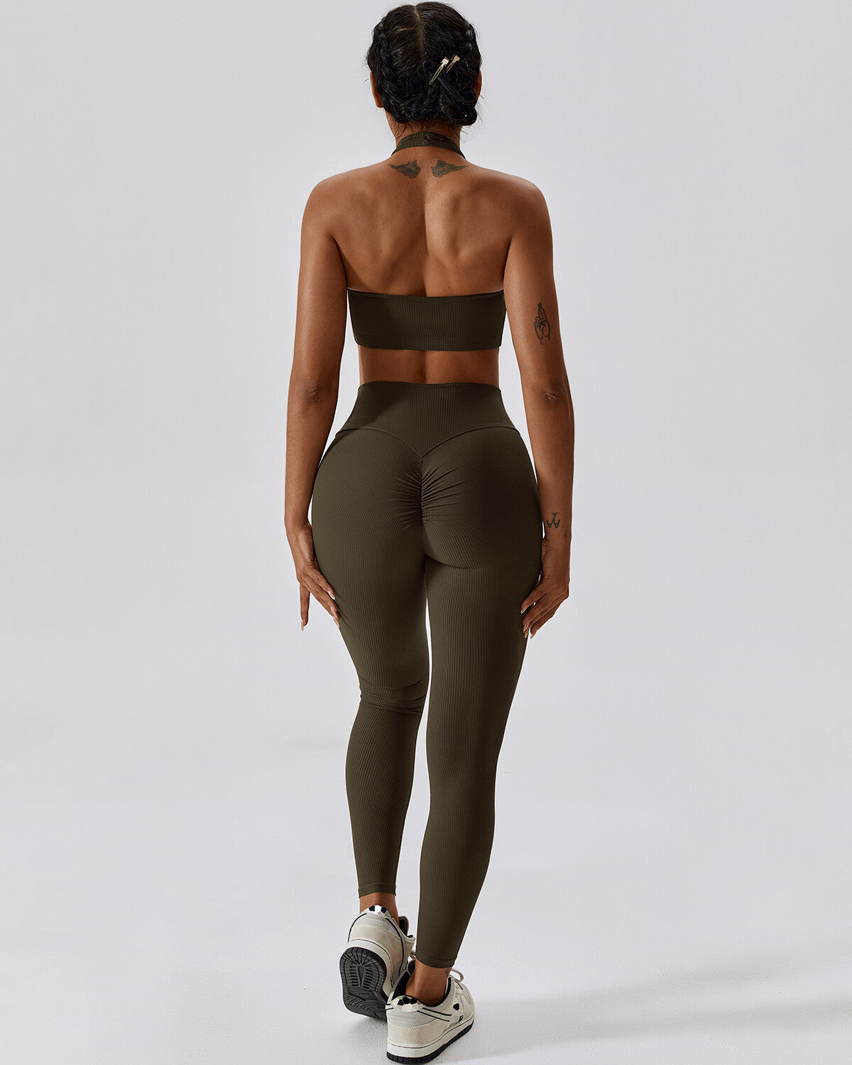 Erin Seamless Scrunch Leggings - Green